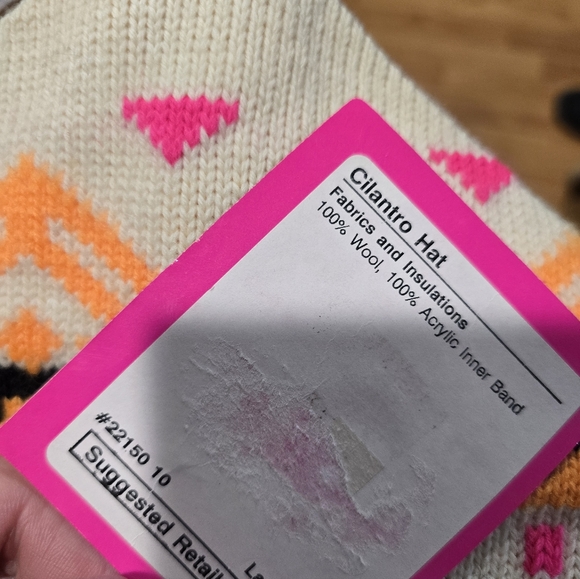 Vtg Obermeyer Made In USA Apres Ski Cilantro Wool Knit Southwestern Neon Jay NWT - Picture 3 of 3